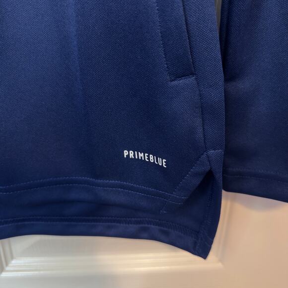 NWT Adidas Condivo 21 Track Jacket Size S Navy Blue White Primeblue 3 Stripe - Picture 6 of 10